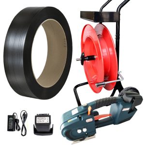 Инструмент за опаковане на батерия TES комплект PP лента + диспенсер + батерия + зарядно