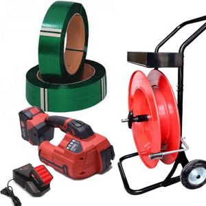 Комплект за опаковане с пластмаса ARGON 10-16мм PET/PP с батерия, зарядно и PET лента 12мм